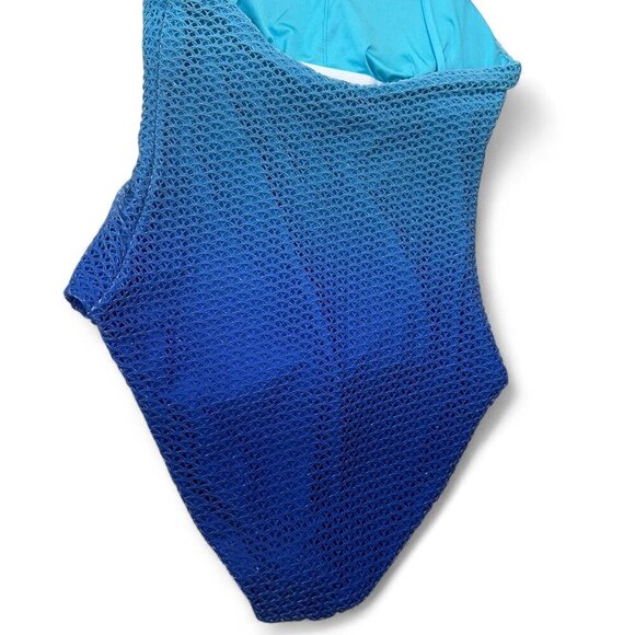 Trina Turk Women's Sun Opal One Piece Swimsuit in gradient Blue Sz 6 - Picture 6 of 10